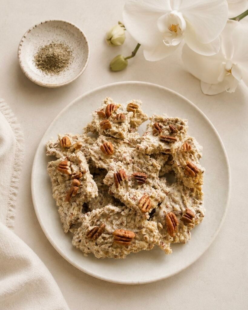White Chocolate Cardamom Pecan Bark