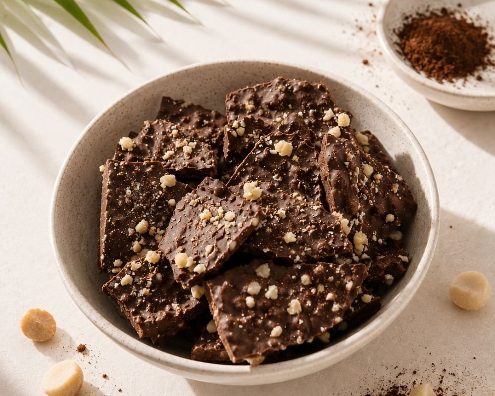 Milk Chocolate Espresso Macadamia Bark